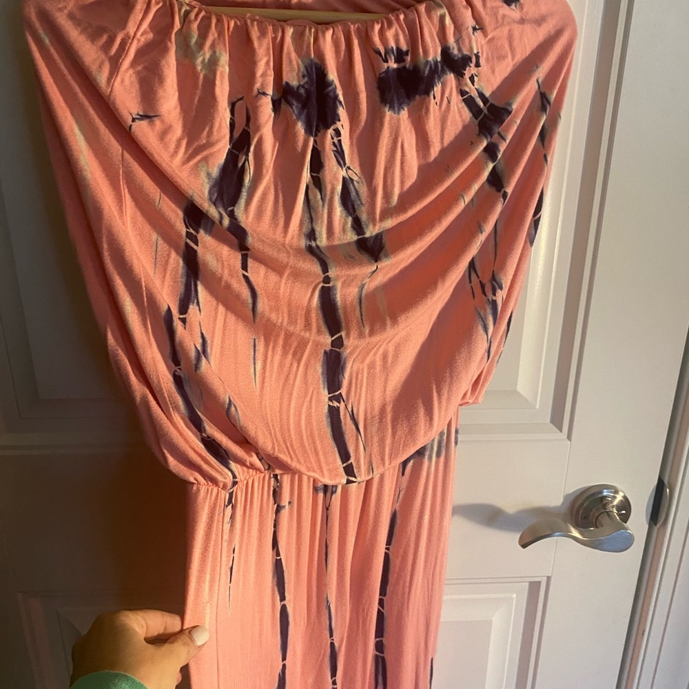 Tide dye summer pink dress, size small